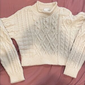 Wilfred free Cozy Cream Cable Knit Sweater